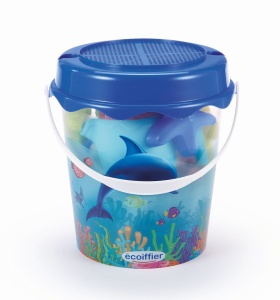 Ecoiffier Galetusa Cu 12 Accesorii Pentru Nisip 21Cm