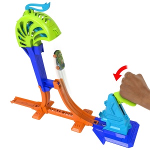 Hot Wheels Stunt Tracks Pista Pentru Cascadorii Campionul Lansarii Puternice Cu Masinuta Inclusa - Img 3