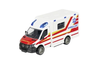 Majorette Ambulanta Metalica Mercedes Benz Sprinter Scara 1 La 43 - Img 2