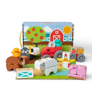 Melissa And Doug Set De Constructie Din Lemn Ferma - Img 2