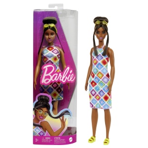 Papusa Barbie Fashionista Satena Cu Ochelari De Soare Galbeni - Img 6