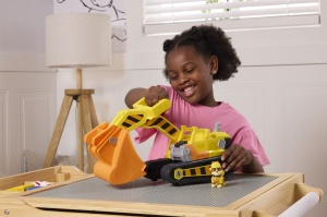 Patrula Catelusilor Rubble Si Echipa Vehicul Buldozer Multifunctional 2 In 1 - Img 4