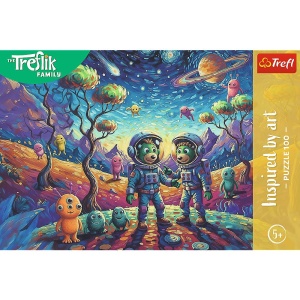Puzzle Trefl 100 Familia Treflik Inspirat De Arta Fantezii Cosmice - Img 3
