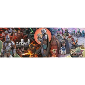 Puzzle Trefl 1000 Panorama Star Wars Avaneturile Mandalorianului - Img 2