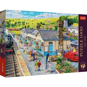 Puzzle Trefl 1000 Premium Plus Tea Time Statia Din Sat - Img 1