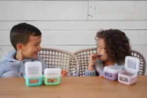 Set 4 Recipiente Silicon Snap&Go Cubes, Melii, 4*118 Ml - Img 4