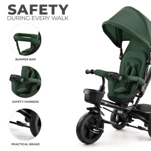 Tricicleta Copii Kinderkraft Aveo, Mystic Green - Img 9