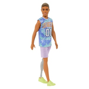 Barbie Papusa Baiat Fashionistas Saten Cu Un Picior Cu Proteza - Img 4