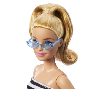 Barbie Papusa Barbie Fashionista Blonda Cu Parul Prins In Coada Si Fusta Roz - Img 5