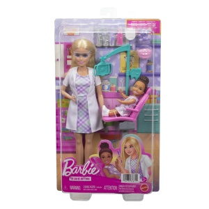 Barbie Set De Joaca Papusa Barbie Blonda Face Cariera Dentist