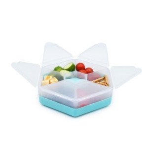 Cutie Snack Hexagon Snackle 6 Compartmente, Melii, Blue - Img 6