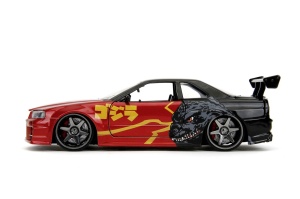 Jada Godzilla Masinuta Metalica Nissan Skyline Gtr Scara 1 La 24 - Img 3
