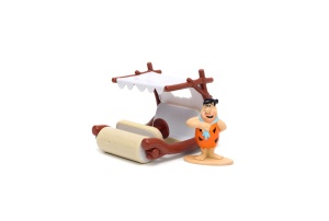 Jada Set Masinuta Metalica Flintmobilul Scara 1:32 Si Figurina Fred Flintstone - Img 2