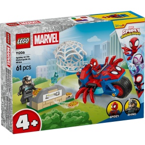 Lego Marvel Spidey Pe Motocicleta Vs Rhino 11206