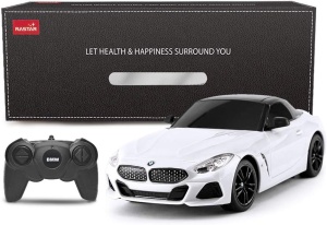 Masina Cu Telecomanda Bmw Z4 Roadster Alb Scara 1 La 18