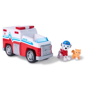 Patrula Catelusilor Cautare Si Salvare Set Figurina Marshall Si Vehicul De Pompieri - Img 2