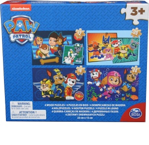 Patrula Catelusilor Puzzle 4In1 Din Lemn