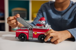 Patrula Catelusilor Set Vehicul De Baza Masina De Pompieri Si Figurina Marshall - Img 4