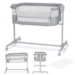 Patut Co-Sleeper Kinderkraft Neste Up, Full Light Grey