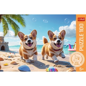 Puzzle Trefl 100 Catel Corgi - Img 3