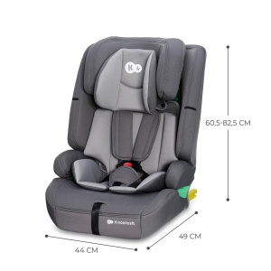Scaun Auto I-Size, 76-150 Cm, Kinderkraft Safety Fix 2, Grey - Img 6