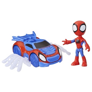 Spidey Prietenii Extraordinari Set Masinuta Si Figurina Si Accesoriu Spidey - Img 2