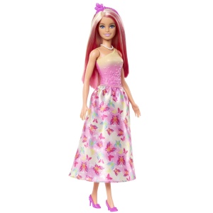 Barbie Papusa Barbie Cu Parul Blond Si Roz - Img 2