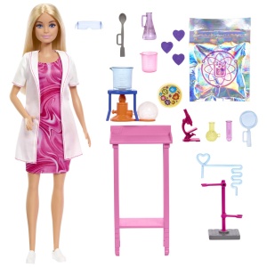 Barbie Set De Joaca Papusa Barbie Face Cariera Om De Stiinta - Img 7