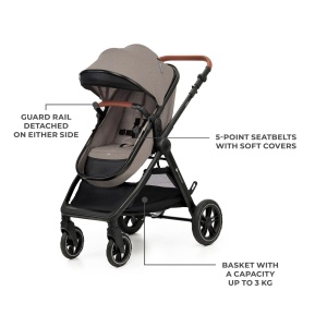 Carucior Kinderkraft Esme Pro, 3 In 1, Sand Beige - Img 7