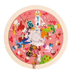 Hape Puzzle Rotund Cu 2 Fete - Img 2
