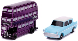 Harry Potter2 Set 2 Masinute The Knight Bus Si Ford Anglia 1959 - Img 2