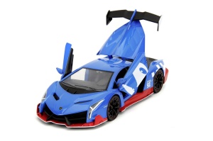 Jada Set Figurina Ariciul Sonic Si Masinuta Metalica Sonic Lamborghini Veneno Scara 1 La 24 - Img 2