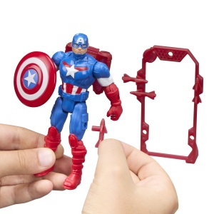 Marvel Avengers Action Vers Set Figurina Captain America Si Accesorii 11.4Cm - Img 7