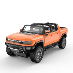 Masina Cu Telecomanda Gmc Hummer Ev Portocaliu Scara 1 La 16 - Img 2