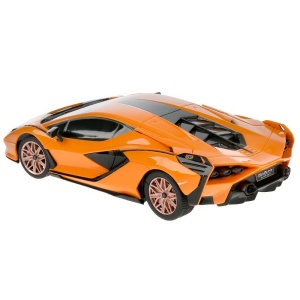 Masina Cu Telecomanda Lamborghini Sian Portocaliu Cu Scara 1 La 24 - Img 4