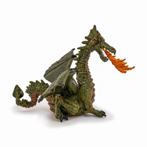 Papo Figurina Dragon Verde Inaripat Cu Flacara - Img 4