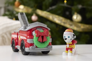Patrula Catelusilor Vehicul Si Figurina Marshall Cu Accesorii De Craciun - Img 4