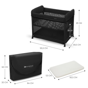 Patut De Calatorie Kinderkraft Moon Dream, Black - Img 11