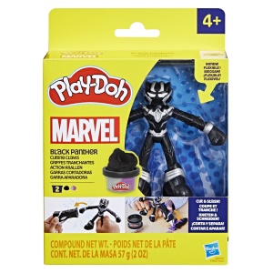 Play-Doh Marvel Figurina Flexibila Cu Accesorii Black Panther 10Cm - Img 1