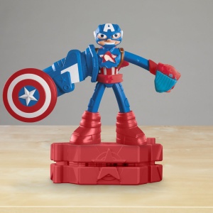 Play-Doh Marvel Figurina Flexibila Cu Accesorii Captain America 10Cm - Img 6