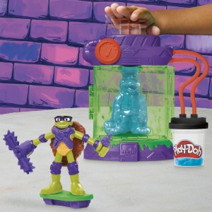 Play Doh Povestiri Cu Testoase Ninja Adolescente Mutante Set Statie De Mutatii - Img 7