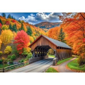 Puzzle Trefl 1000 Colectia Sua Splendoarea Toamnei Poster Inclus - Img 2