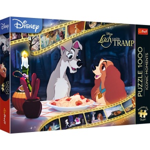 Puzzle Trefl 1000 Premium Plus Disney Doamna Si Vagabondul - Img 1