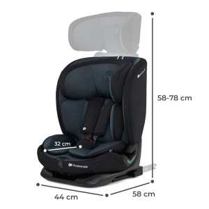Scaun Auto I-Size, 76-150 Cm, Kinderkraft Oneto 3, Isofix, Graphite Black - Img 7