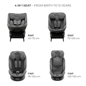 Scaun Auto Kinderkraft Xpedition 3 I-Size 40-150 Cm, Grey - Img 4