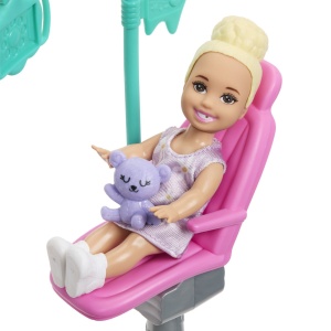 Barbie Set De Joaca Papusa Barbie Bruneta Face Cariera Dentist - Img 6