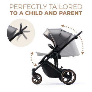Carucior 2 In 1 Kinderkraft Prime 2, Shadow Grey - Img 7