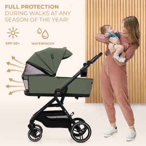 Carucior Kinderkraft Yoxi 3In1 (Mink Pro) Mistic Green - Img 4