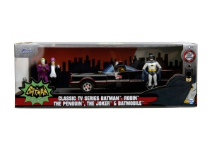 Jada Batman Set Masinuta Metalica Batmobile 1:24 Si 4 Figurine