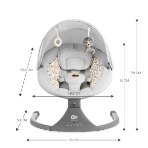 Leagan Electric Kinderkraft Lumi 2, Light Grey - Img 9